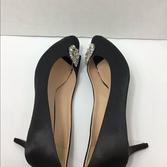 Paradox London Pink Prunella Crystal Embellished Pointed Peep Toe Heels - Picture 4 of 14